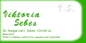 viktoria sebes business card