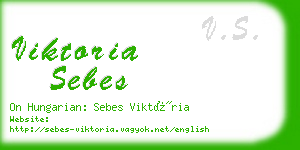 viktoria sebes business card